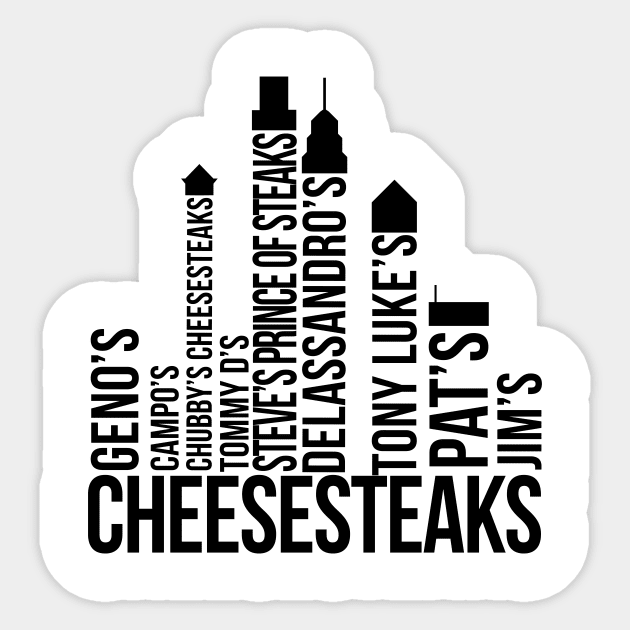 The Cheesesteaks of Philadelphia Sticker by scornely